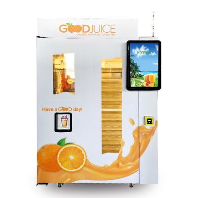 Tampilan Layar LED Ponsel Pengisian Mesin Juice Vending Dengan Tutup Cup Otomatis