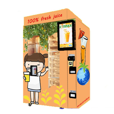 Komersial otomatis jus jeruk segar mesin penjual kartu kredit / koin dan catatan akseptor