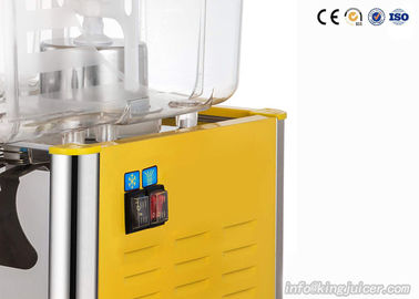 dispenser jus berpendingin komersial untuk toko makanan ringan dengan lampu led